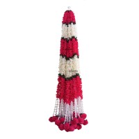 afarza Artificial Flower Garland Toran for Door Entrance Home Decoration Hanging 4piece 5ft 2309pink-white