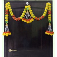 afarza Toran for Main Door Latest Home Decoration Entrance Hanging Handmade Bandarwal Artificial Marigold Flower Garlands Gift Item 23172