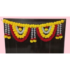 Afarza Artificial Flower Garland Toran for Door Entrance Hanging Marigold Latest Home Decoration- 23182 Afarza Artificial Flower Garland Toran for Door Entrance Hanging Marigold Latest Home Decoration- 23182