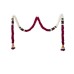 afarza Artificial Flower Garland Toran Wall Hanging for Door Entrance Home Decoration Backdrop Pooja Gift Bandarwal 4Pieces (Rani)-2529