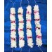 Afarza Veni Gajra Hair Bun Artificial mogra Jasmine Juda Scrunchies For Women white-babypink 4 pieces pack