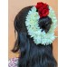 Afarza Veni Gajra Hair Bun Artificial mogra Jasmine With red Gulab Juda Women Pack 4 pieces (gulab-white)
