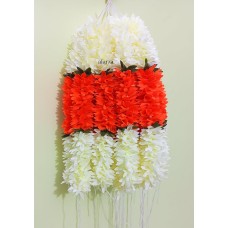 Afarza Gajra For Hair Accessories Artificial Mogra Jasmine Juda Bun For Women Girls Pack 4 pieces white-orange Afarza Gajra For Hair Accessories Artificial Mogra Jasmine Juda Bun For Women Girls Pack 4 pieces white-orange