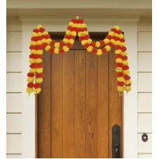 afarza Artificial Marigold Flower  Garland For Home Door Wall Decoraion multi