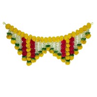 afarza Toran Doorway Hanging For Entrance Handmade Traditional Home Decoration Pink Yellow