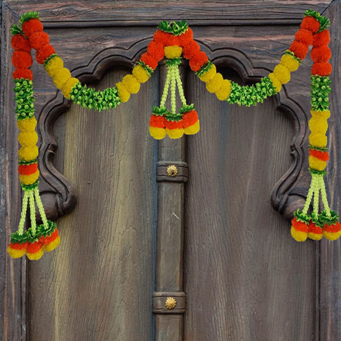 afarza Artificial Marigold Flower Toran Garlands Handmade Bandhanwar Door Hanging